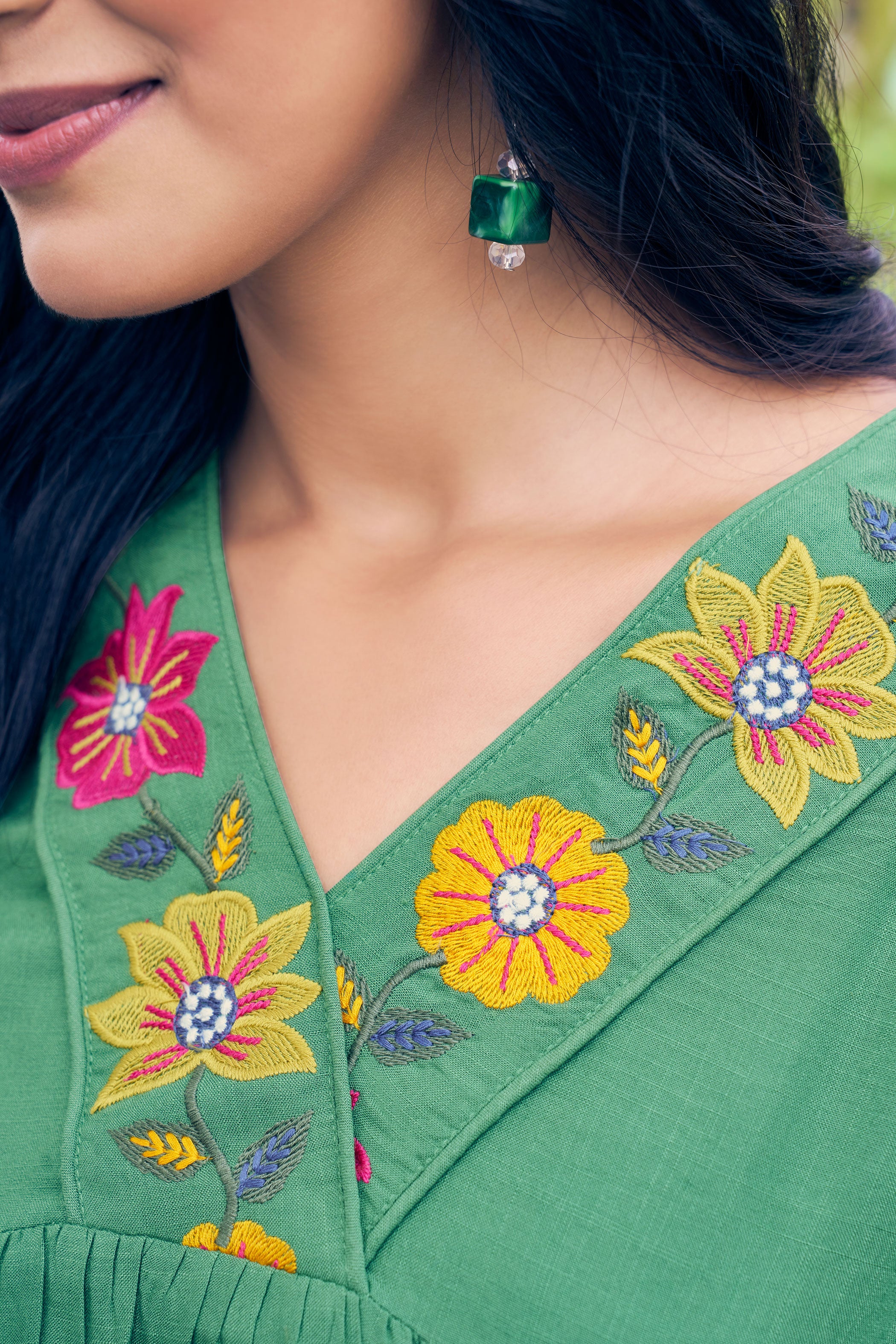 Embroidered Tunic With Palazzos Co-Ords