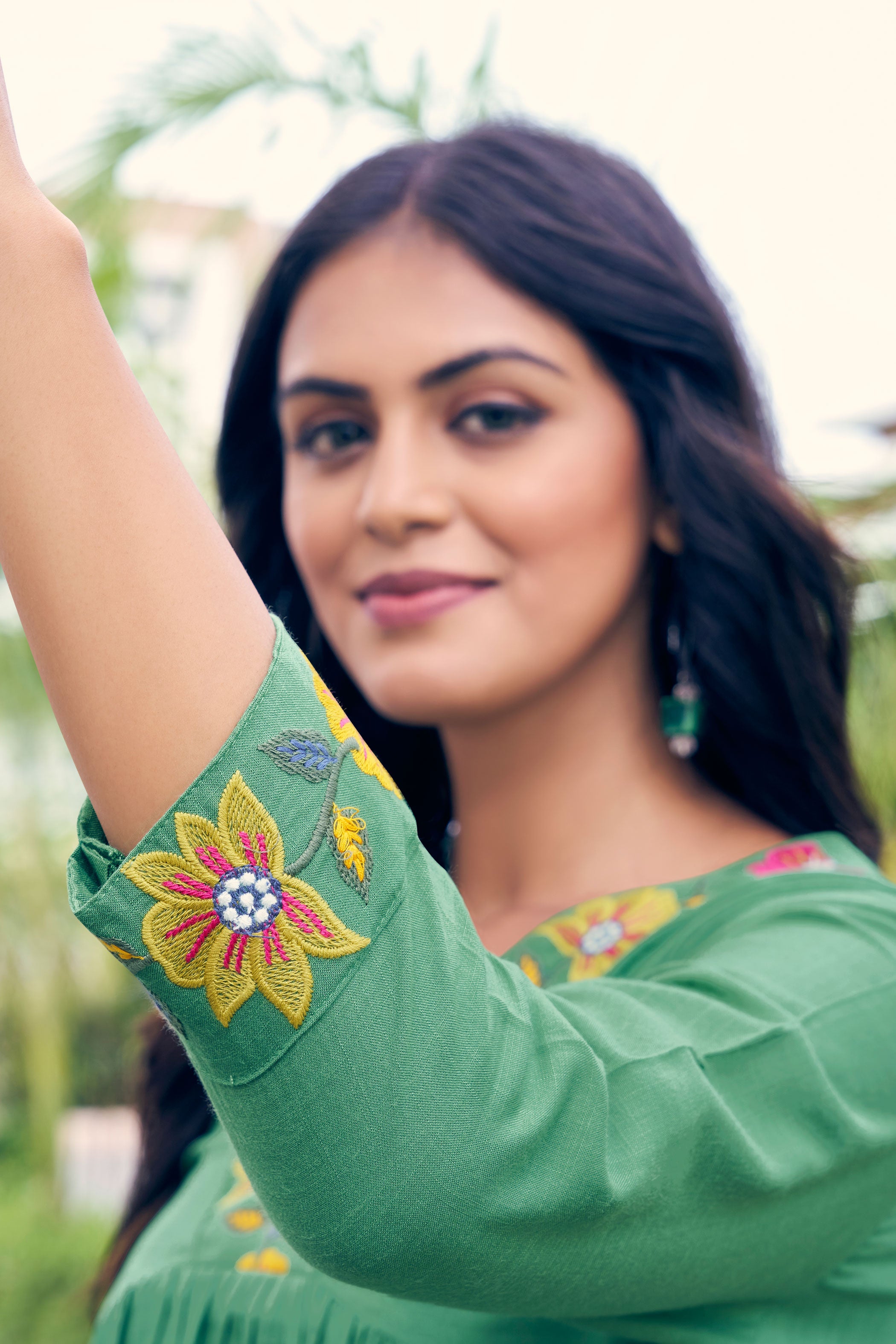 Embroidered Tunic With Palazzos Co-Ords