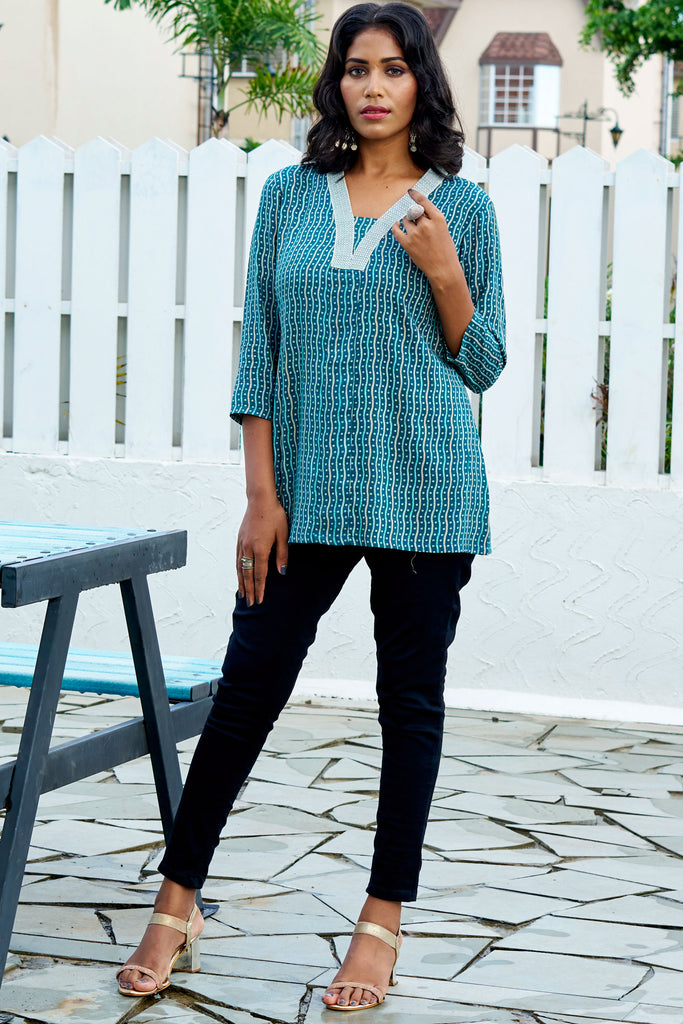 Geometric Printed Liva Tunic