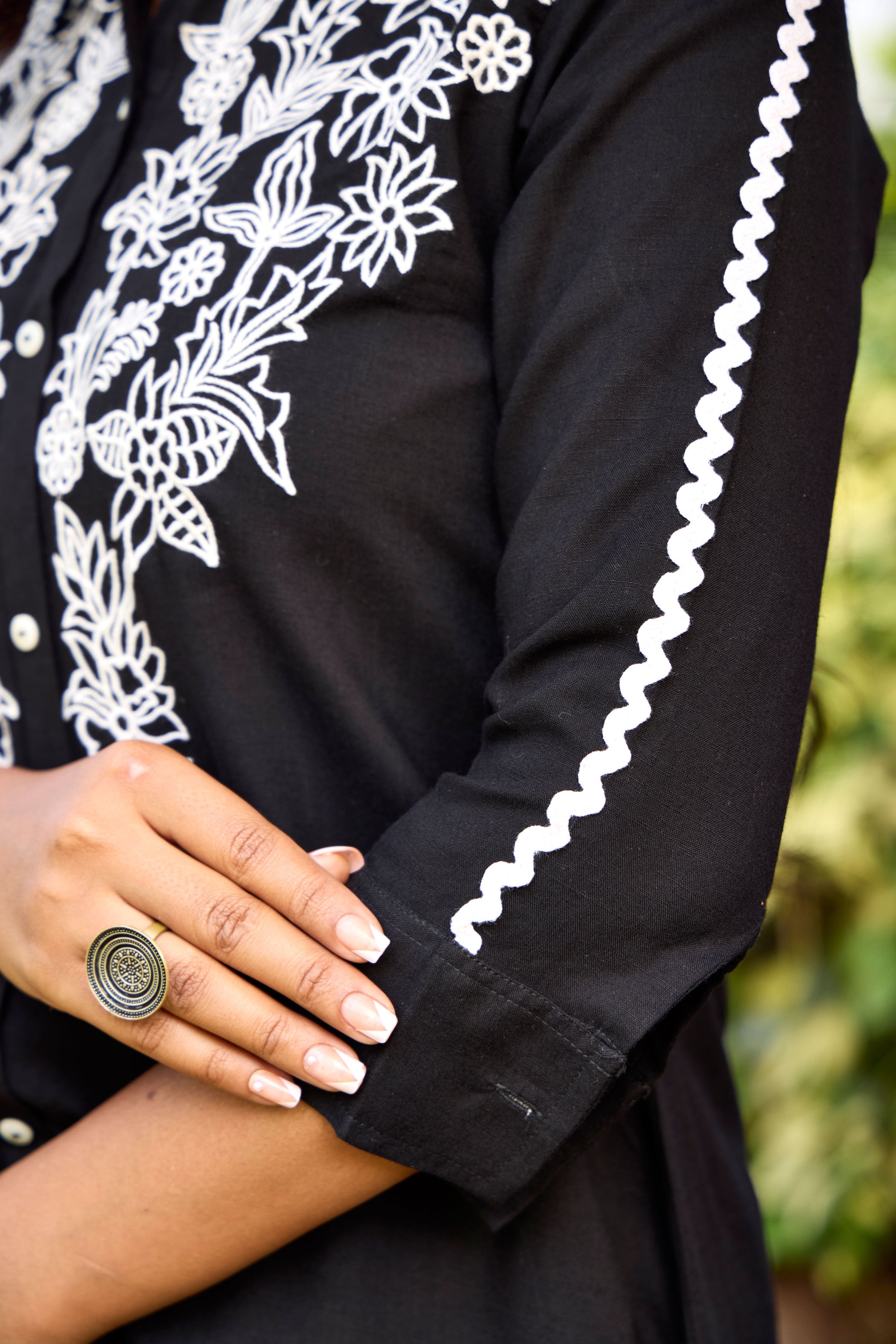 Black Embroidered Co-ords