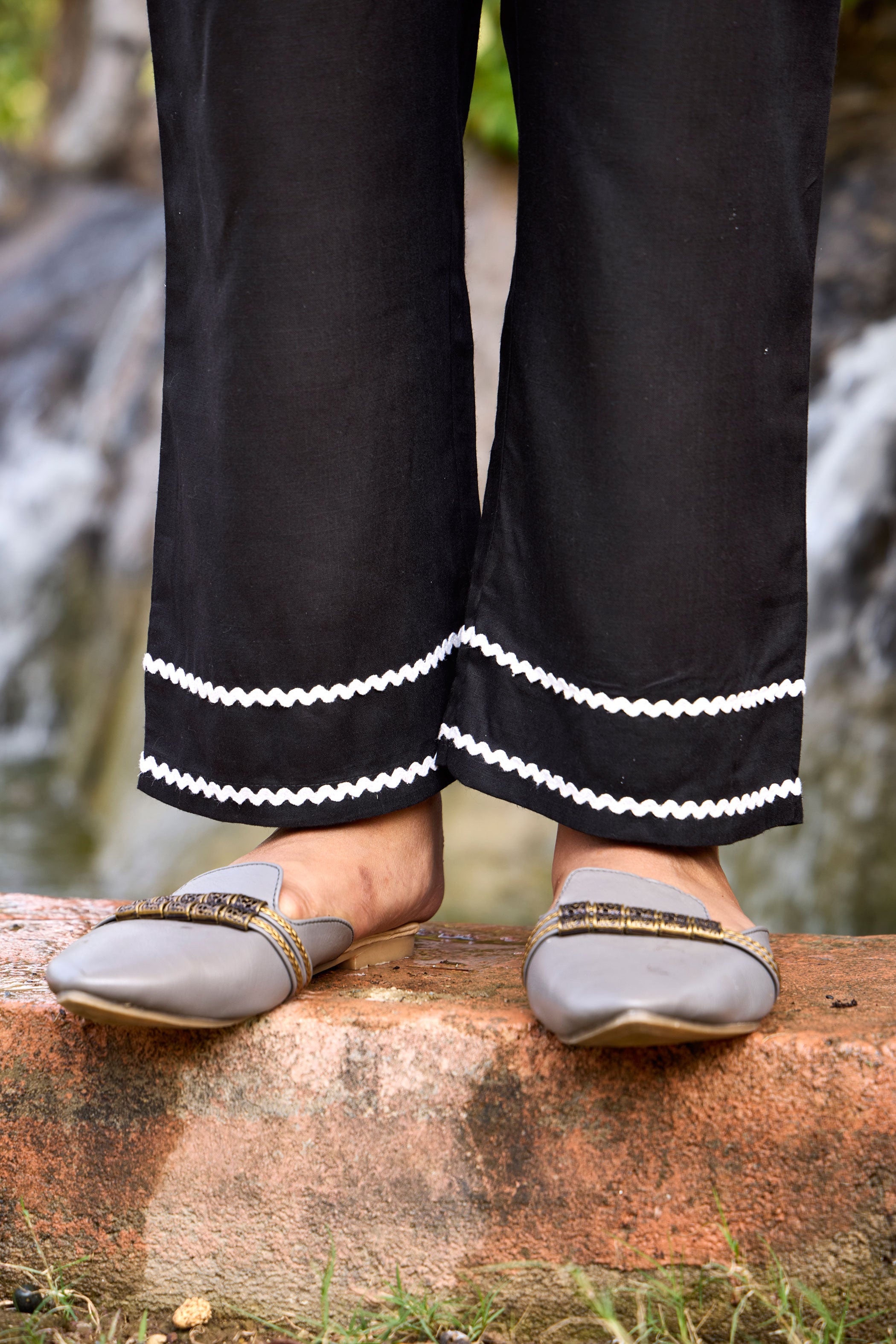 Black Embroidered Co-ords