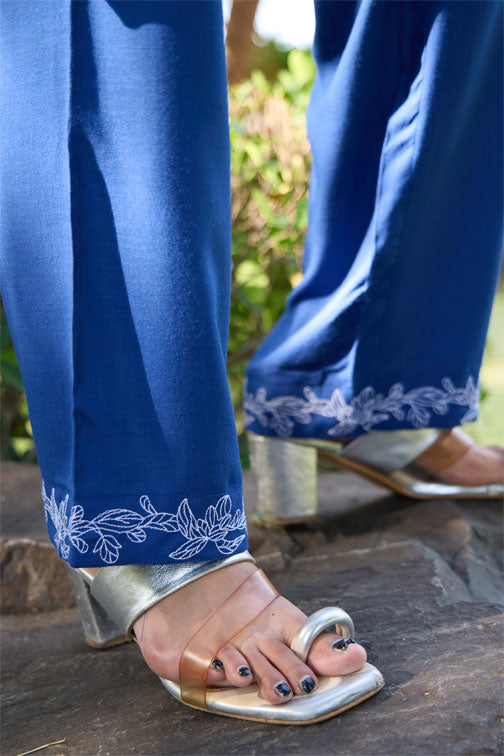 Embroidered Tunic With Trousers Co-Ords